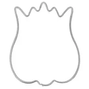 Fleur - Mini emporte-pièce en fer blanc pour modelage 29x24 mm Tulipe Mini emporte-pièce en fer blanc pour modelage 29x24 mm Tulipe