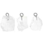 Pendentif pierre brute pierre de naissance Octobre Argent 925 Cristal de roche x1