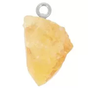 Pendentif pierre brute - pierre de naissance Novembre - Argent 925 - Citrine x1