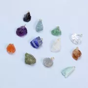 Pendentif pierre brute - pierre de naissance Décembre - Argent 925 - Amazonite x1