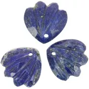 Sequin coquillage 12 mm en pierre gemme - Lapis Lazuli x1