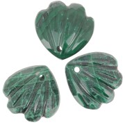 Sequin coquillage 12 mm en pierre gemme - Malachite x1