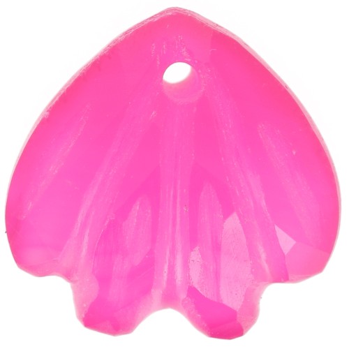 Sequin coquillage 12 mm en pierre gemme teintée - Calcédoine Rose x1