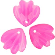 Sequin coquillage 12 mm en pierre gemme teintée - Calcédoine Rose x1