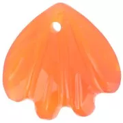 Sequin coquillage 12 mm en pierre gemme - imitation Cornaline x1