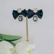 Noeud en satin 37 mm Corail