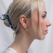 Créoles torsadées - 26 mm - Acier inoxydable 316L Doré x2