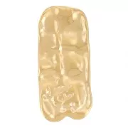 Pendentifs rectangles martelés 33x15 mm - Acier inoxydable 304L Doré x2