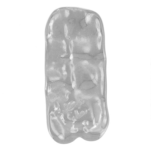 Pendentifs rectangles martelés 33x15 mm - Acier inoxydable 304L x2