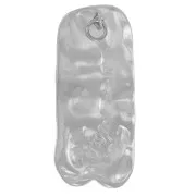 Pendentifs rectangles martelés 33x15 mm - Acier inoxydable 304L x2