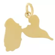 Pendentif Guadeloupe 14x19 mm - Acier inoxydable 316L Doré x1