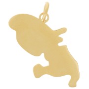 Pendentif Martinique 25x14 mm - Acier inoxydable 316L Doré x1|raw }}