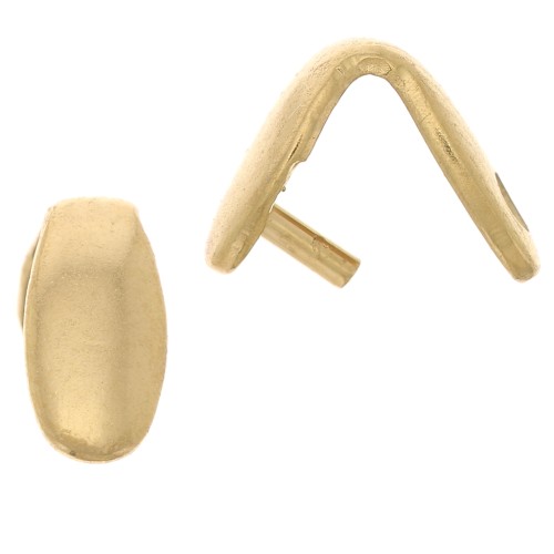 Attaches pendentifs 7x3 mm - Acier inoxydable 304L Doré x5