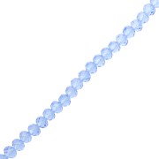 Perles rondelles facettées - rondes aplaties - 6x5 mm Light Sapphire x37cm|raw }}