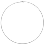 Tour de cou torque rigide plat 3.5 mm - Argenté x13.5cm
