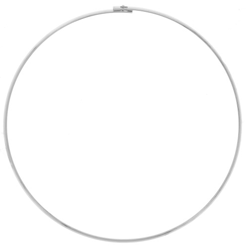 Tour de cou torque rigide plat 3.5 mm - Argenté x13.5cm