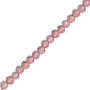 Perles rondelles facettées - rondes aplaties -4x3.5 mm Amethyst x40cm