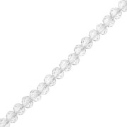 Perles rondelles facettées - rondes aplaties 4x3.5 mm - Crystal x30cm|raw }}