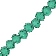 Perles rondelles facettées - rondes aplaties 4x3.5 mm - Emerald x42cm|raw }}