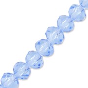 Perles rondelles facettées - rondes aplaties - 4.5x3.5 mm Light Sapphire x42cm|raw }}