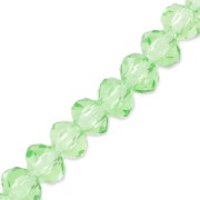 Perles rondelles facettées - rondes aplaties -4x3.5 mm Peridot x38cm