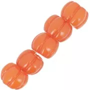 Perle citrouille 12 mm résine opaque - Corail x1