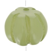 Perle citrouille 12 mm résine opaque - Olive x1
