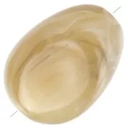 Perles plates irrégulières 18x13 mm en acrylique - Kaki marbré x10