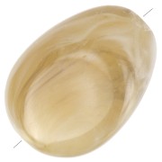 Perles plates irrégulières acrylique 18x13mm kaki marbré x10