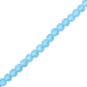 Perles rondelles facettées - rondes aplaties 4x3.5 mm - Aquamarine x43cm|raw }}