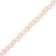Perles rondelles facettées - rondes aplaties - 4x3.5 mm Light Rose x40cm
