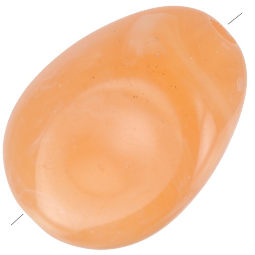 Perles plates irrégulières acrylique 18x13mm Orange marbré x10