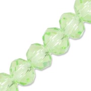 Perles rondelles facettées - rondes aplaties -6x4 mm Peridot x40cm|raw }}
