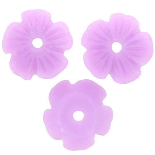 Coupelles Fleur 10 mm en résine - Lilas x12