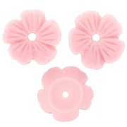 Coupelles Fleur 10 mm en résine - Rose clair x12