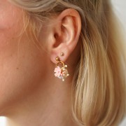 Coupelles Fleur 10 mm en résine - Rose clair x12