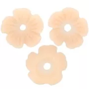 Coupelles Fleur 10 mm en résine - Saumon clair x12