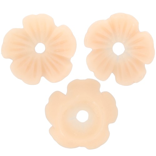 Coupelles Fleur 10 mm en résine - Saumon clair x12