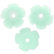 Coupelles Fleur 10 mm en résine - Aquamarine x12