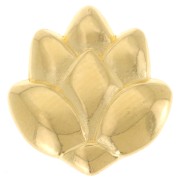 Poussoir slider fleur de lotus pour lacet 10 mm Doré à l'or fin x1