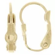 Dormeuses trouées en laiton 16 mm Doré x4