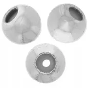 Perle stoppeur 3 mm avec un trou de 0,5 mm Argenté x10