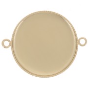 Intercalaire serti pour cabochon fond plat 25 mm Doré  x1|raw }}
