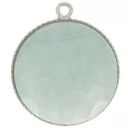 Serti pendentif pour cabochon fond plat 18 mm Argenté x1