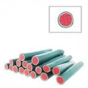 Cane en pâte polymère 5x50 mm Pastèque x1