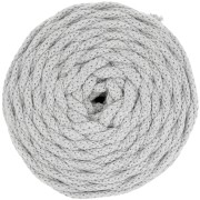 Bobine de cordon en coton pour macramé Cotton Air 5 mm - Gris Twist x50m