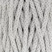 Bobine de cordon en coton pour macramé Cotton Air 5 mm - Gris Twist x50m