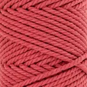 Bobine de cordon en coton pour macramé 3 mm - Brique x50m
