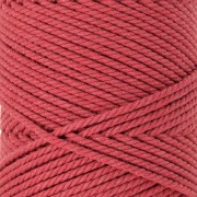 Bobine de cordon en coton pour macramé 2 mm - Brique x100m