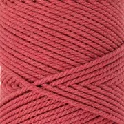 Bobine de cordon en coton pour macramé 2 mm - Brique x100m